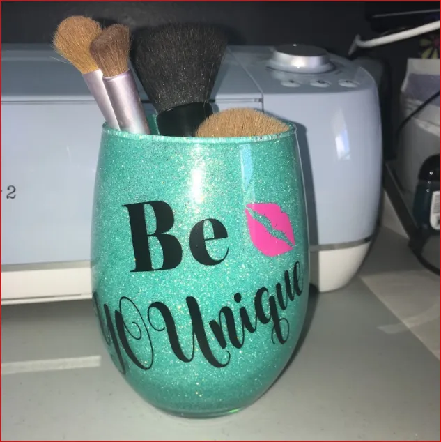 Make-up Glitter Glass Jar - Be YOUnique